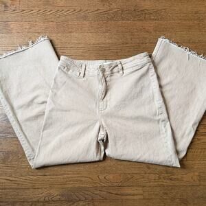 MNG Denim High Waisted Catherine Marine Wide Leg Jeans Size 10